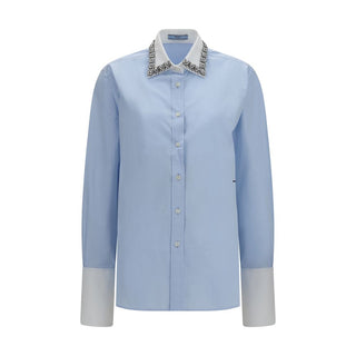 Blue Cotton Dress Shirt