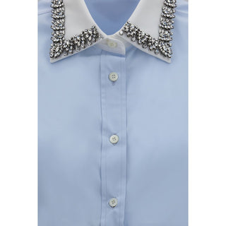 Blue Cotton Dress Shirt