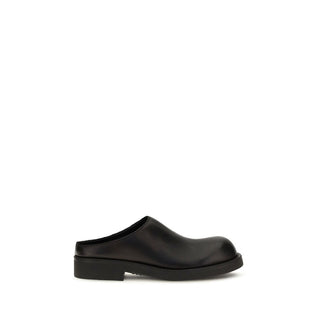 Black Calf Leather Bos Taurus Mules
