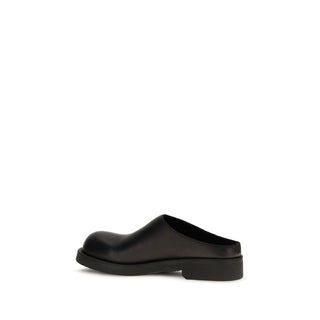 Black Calf Leather Bos Taurus Mules