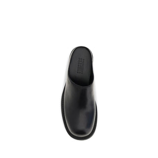 Black Calf Leather Bos Taurus Mules
