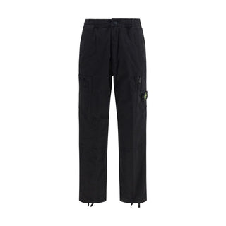 Black Cotton Cargo Pants