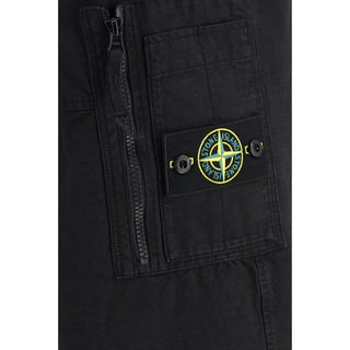 Black Cotton Cargo Pants