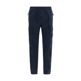 Blue Cotton Cargo Pants