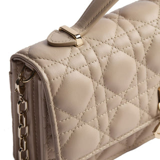 Beige Leather Handbag