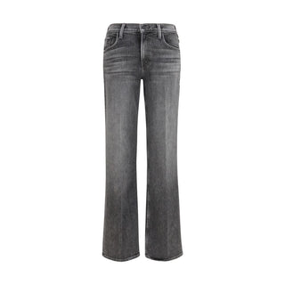 Gray Cotton Bootcut Jeans