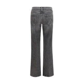Gray Cotton Bootcut Jeans