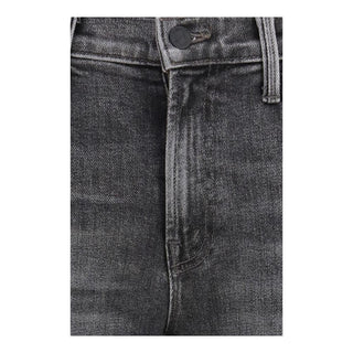 Gray Cotton Bootcut Jeans