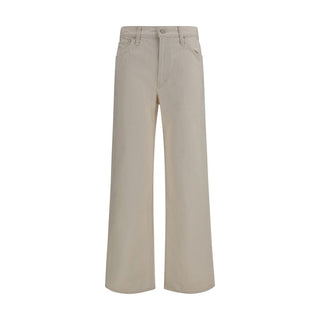 White Cotton Relaxed Fit Jeans