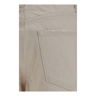 White Cotton Relaxed Fit Jeans