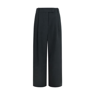 Black Silk Casual Pants