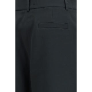 Black Silk Casual Pants