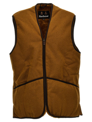 Brown Polyester Sleeveless Jacket