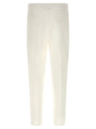 White Linen Casual Pants