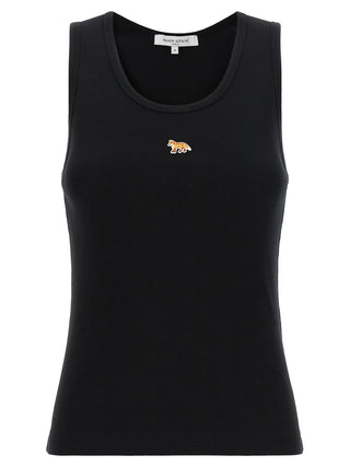 Black Cotton Sleeveles T-Shirt