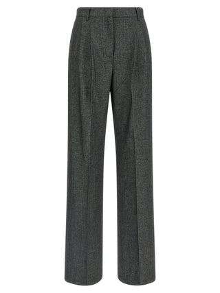 Gray Polyester Dress Pants