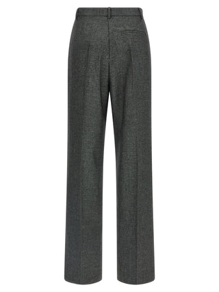 Gray Polyester Dress Pants