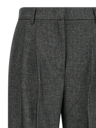 Gray Polyester Dress Pants