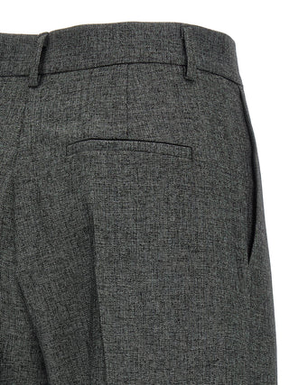 Gray Polyester Dress Pants
