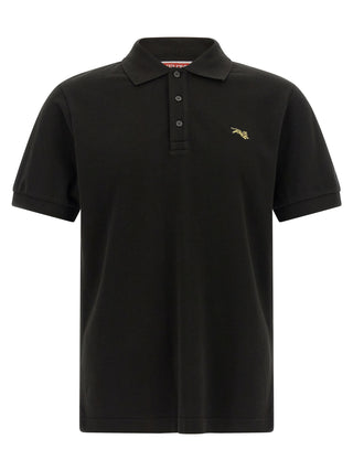 Black Cotton Polo Shirt