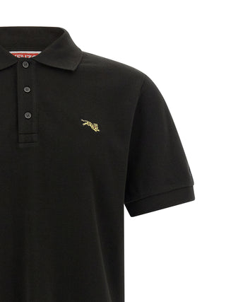 Black Cotton Polo Shirt