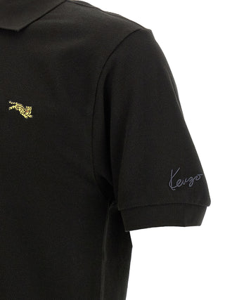 Black Cotton Polo Shirt