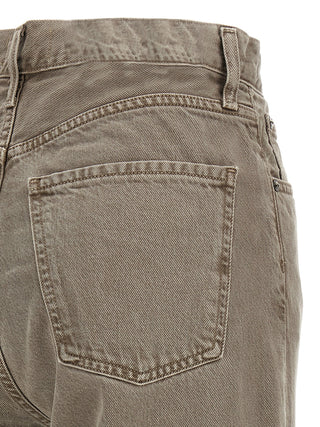 Brown Lyocell Relaxed Fit Jeans