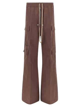 Brown Cotton Flared Pants