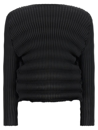 Black Polyester Cardigan