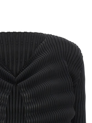 Black Polyester Cardigan