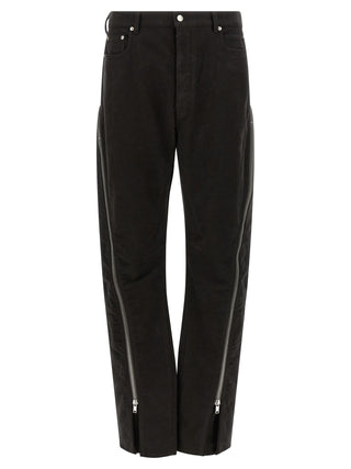 Black Cotton Flared Pants