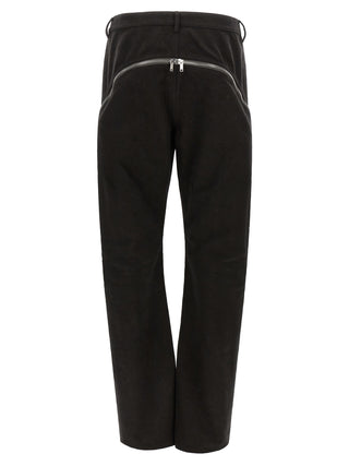 Black Cotton Flared Pants