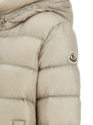 Beige Polyamide Full-Length Jacket