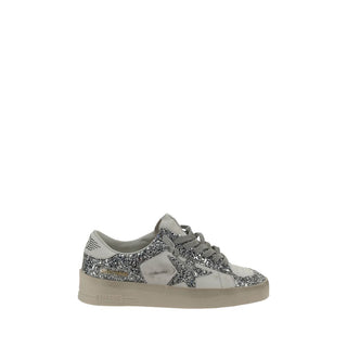 Gray Calf Leather Bos Taurus Low Top Sneakers