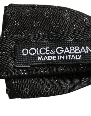 Black Diamond Pattern Adjustable Neck Papillon Bow Tie