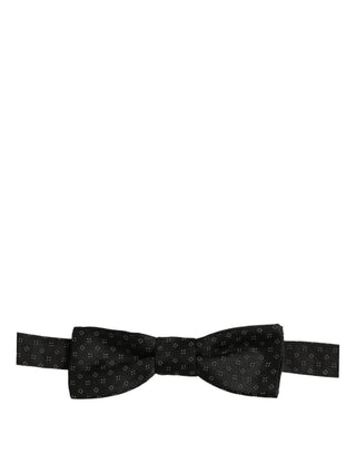 Black Diamond Pattern Adjustable Neck Papillon Bow Tie