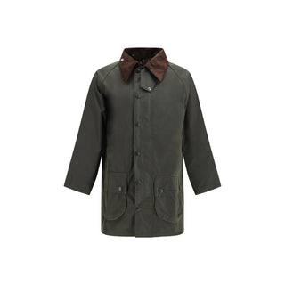 Bicolor Cotton Full-Length Jacket