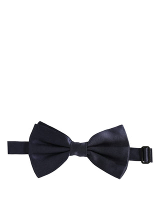 Dark Blue 100% Silk Adjustable Neck Papillon Bow Tie