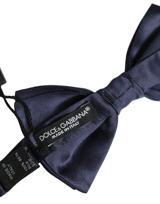 Dark Blue 100% Silk Adjustable Neck Papillon Bow Tie