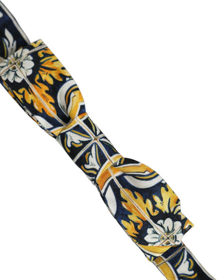 Multicolor Damask Style Adjustable Neck Papillon Bow Tie