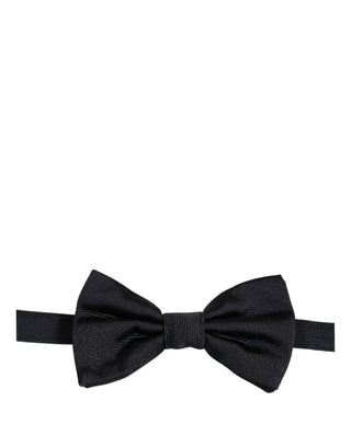 Men Dark Blue 100% Silk Adjustable Neck Papillon Bow Tie