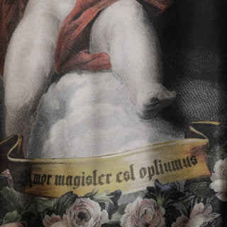 Black Cashmere Cherub Print Baroque Sweater