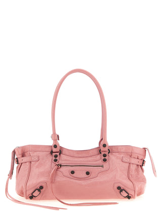 Multicolor Lamb Leather Shoulder Bag