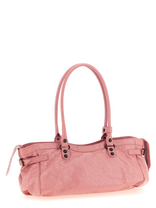 Multicolor Lamb Leather Shoulder Bag