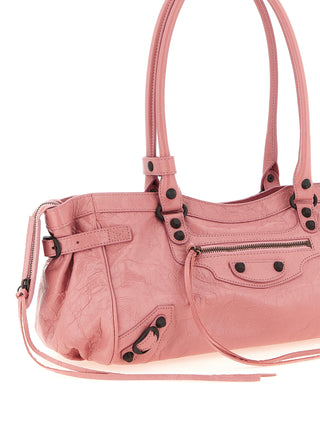 Multicolor Lamb Leather Shoulder Bag