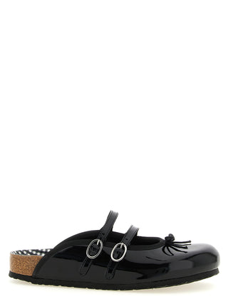 Black Suede Leather Ballet Flats