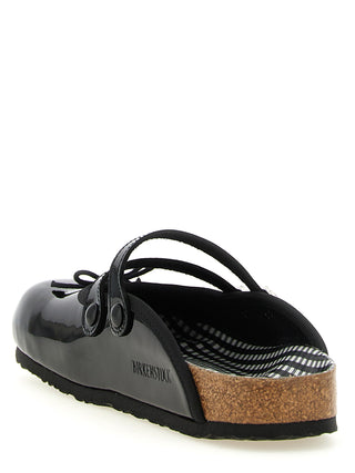Black Suede Leather Ballet Flats
