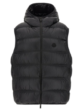 Black Polyamide Sleeveless Jacket