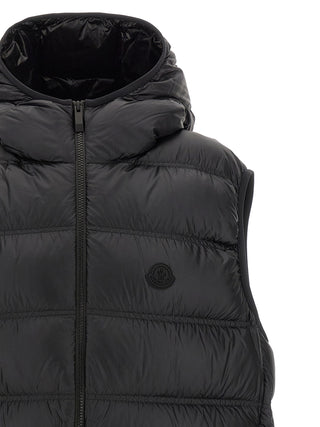 Black Polyamide Sleeveless Jacket
