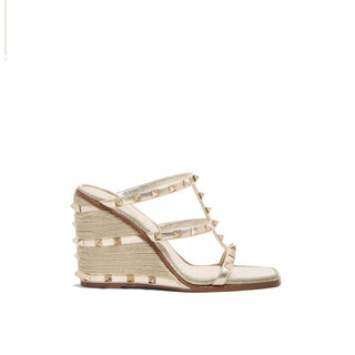 Gold Calfskin Mules